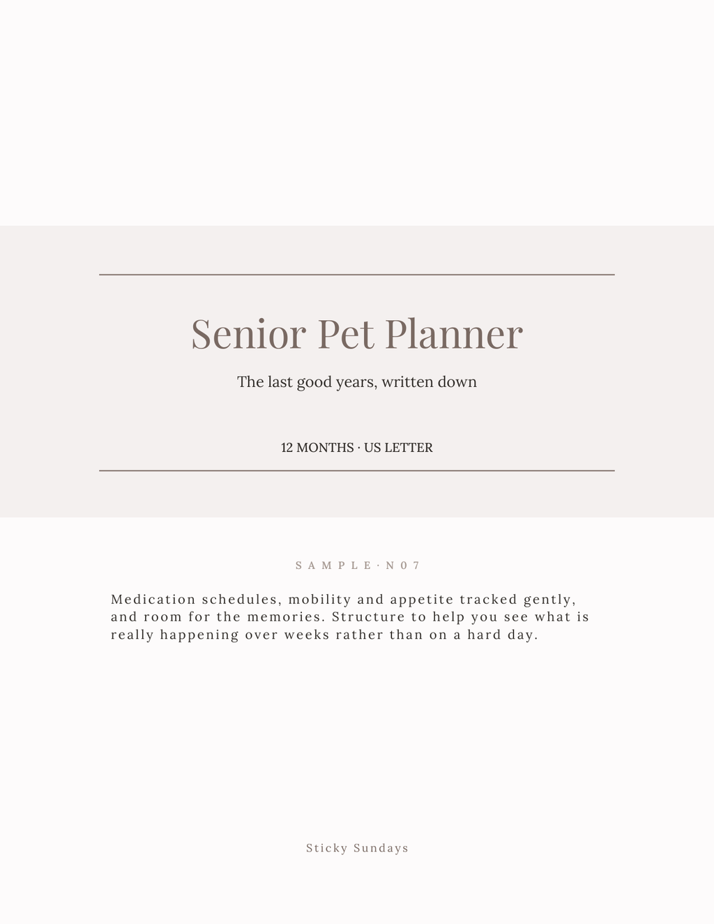 The Senior Pet Planner 2027 cover