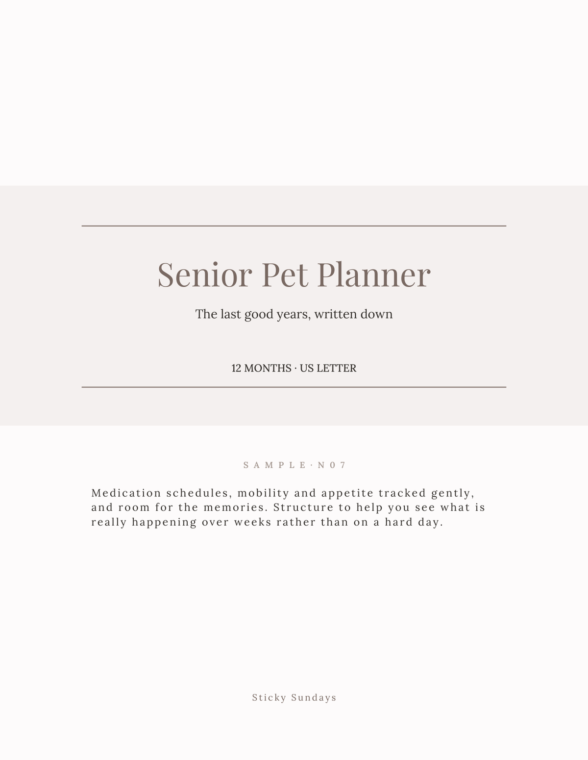 The Senior Pet Planner 2027 cover