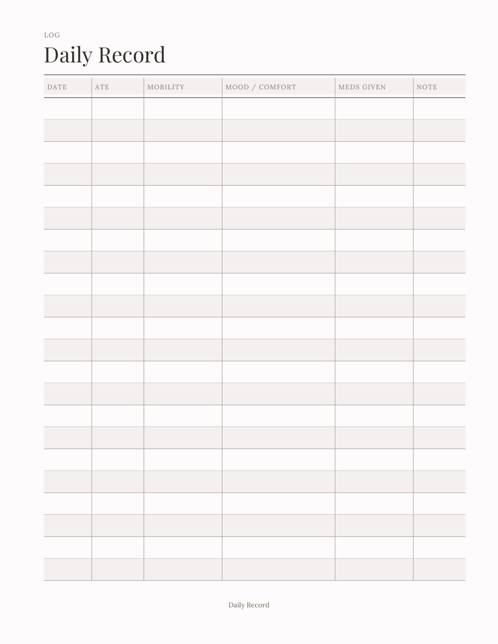 The Senior Pet Planner 2027 — sample page 3