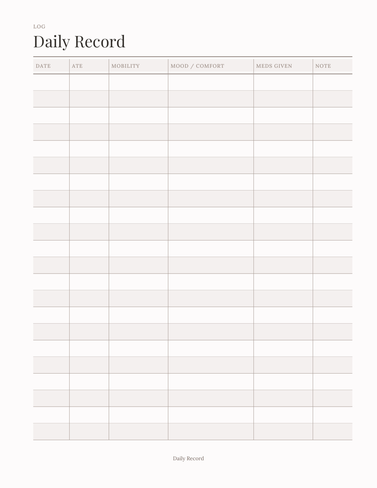The Senior Pet Planner 2027 — sample page 3