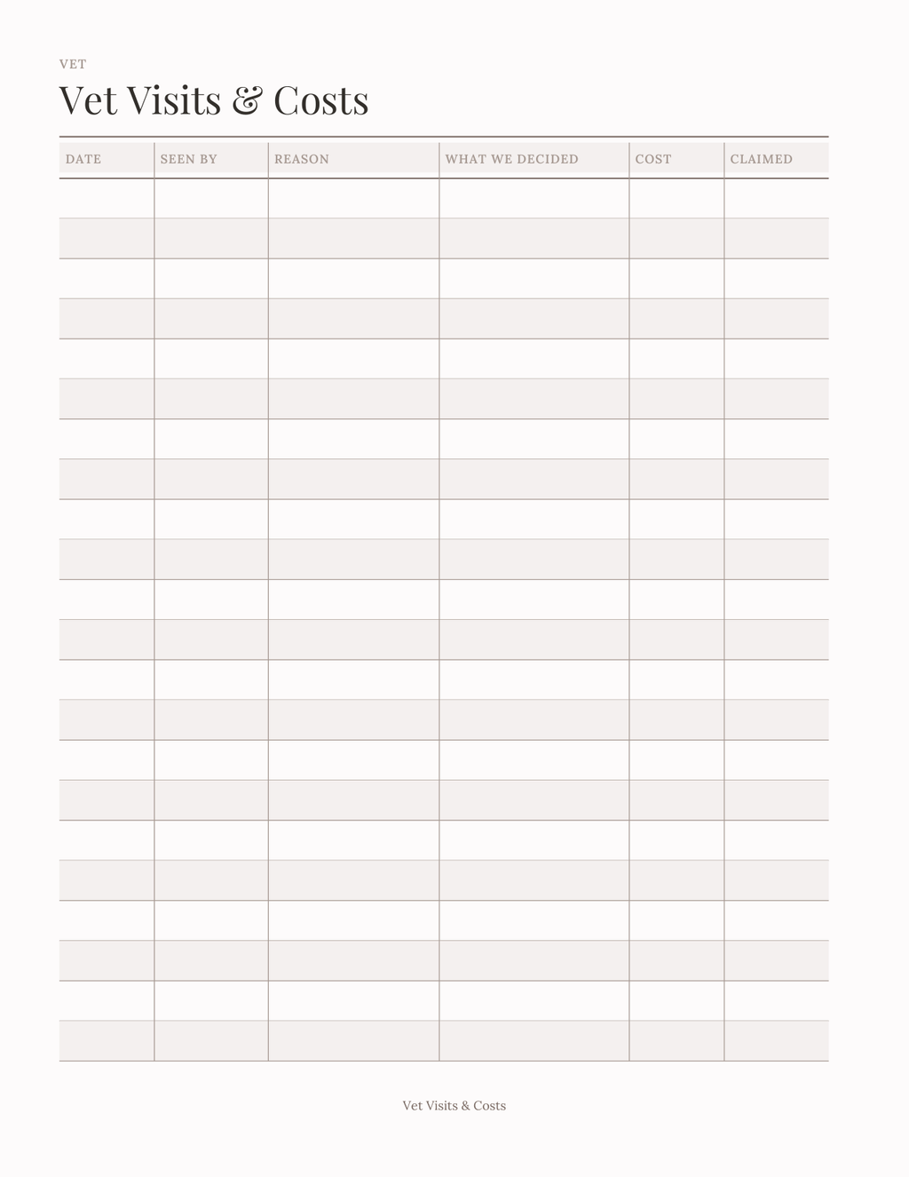 The Senior Pet Planner 2027 — sample page 8