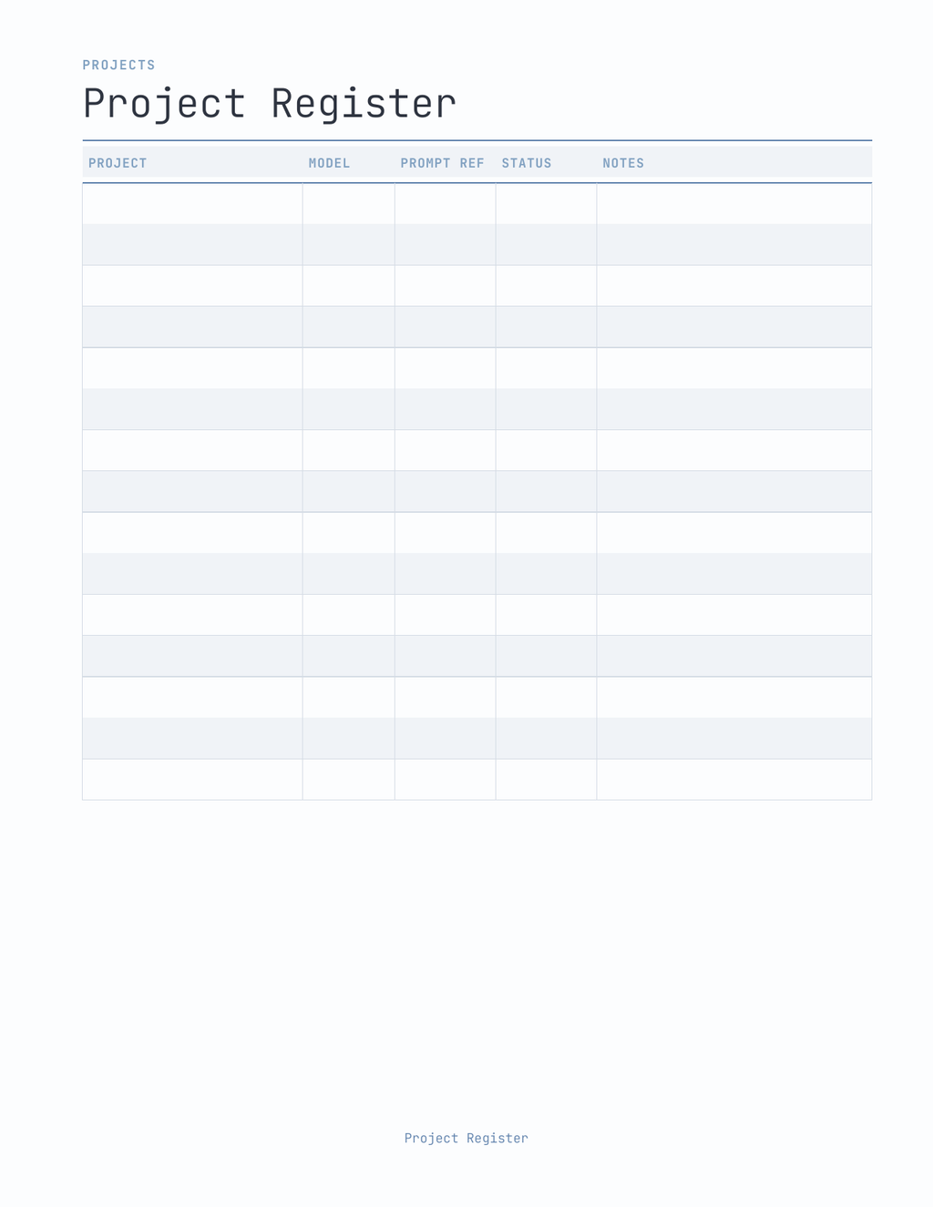 The Prompt Planner 2027 — sample page 7