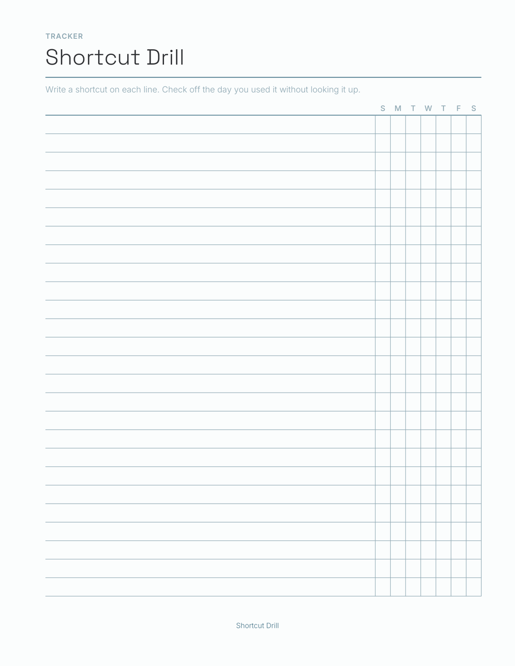 Command Key Shortcuts Planner 2027 — sample page 5