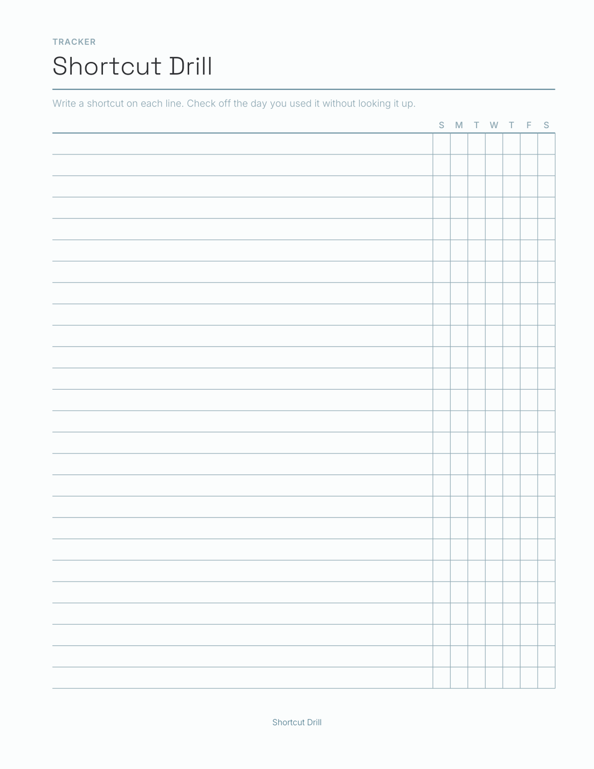 Command Key Shortcuts Planner 2027 — sample page 5