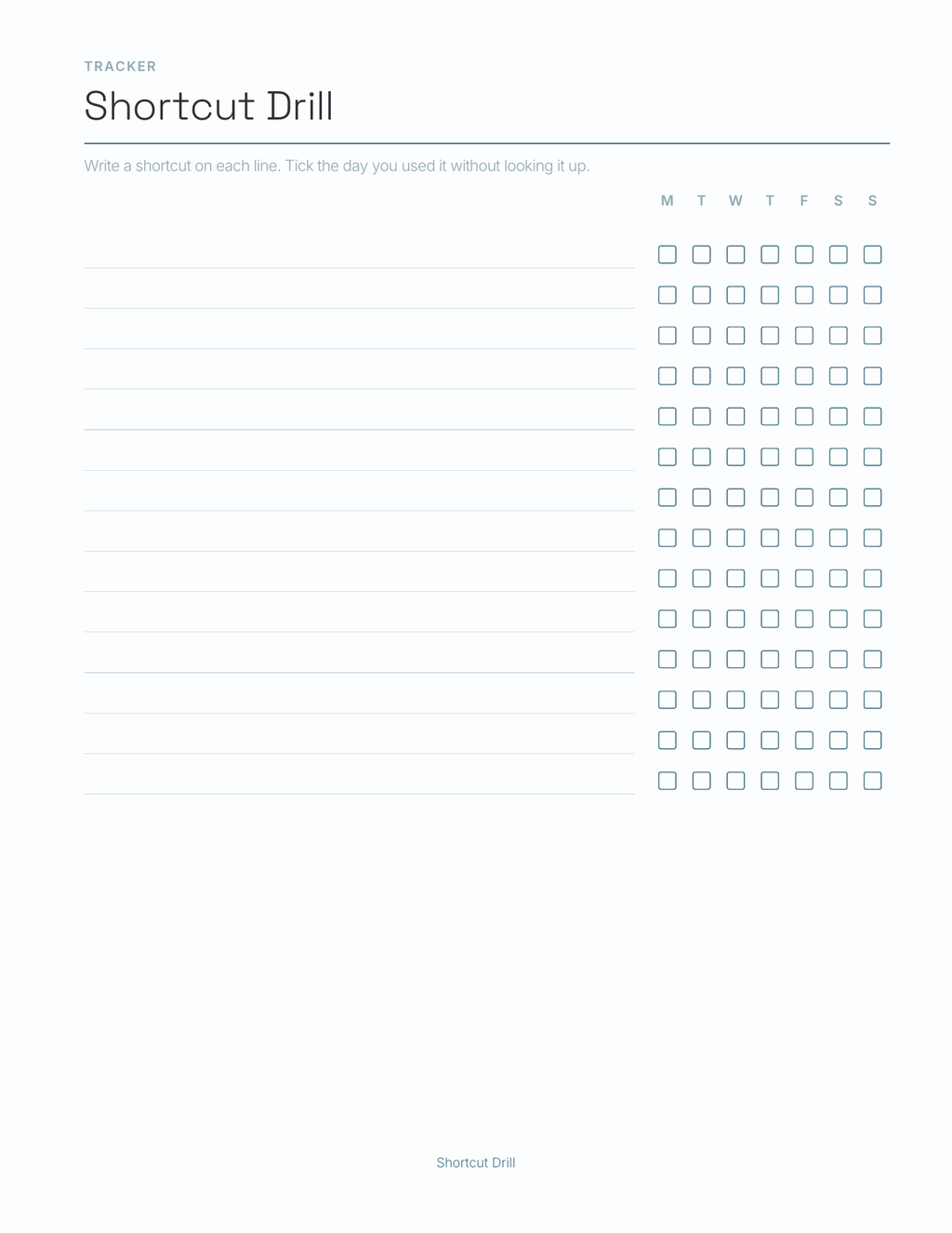 Mac Shortcuts Planner 2027 — sample page 5