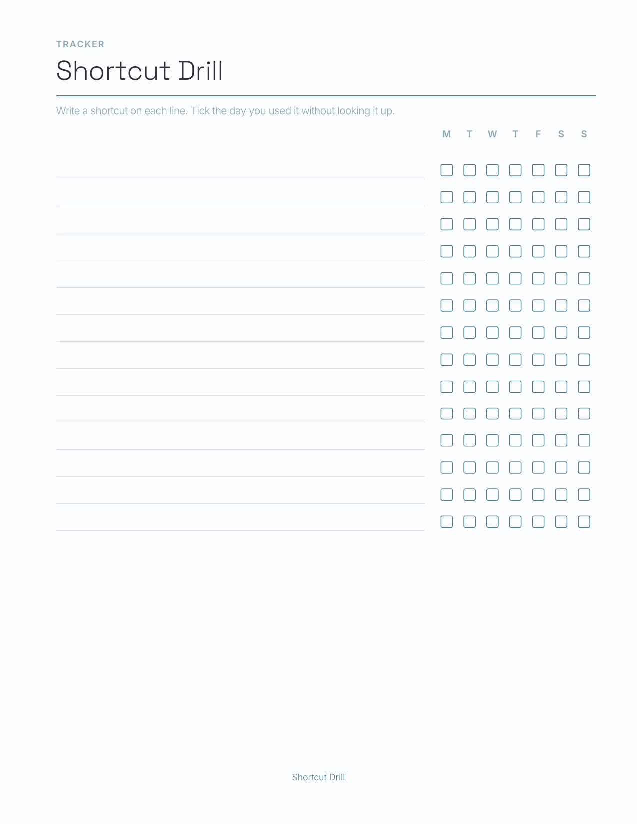 Mac Shortcuts Planner 2027 — sample page 5