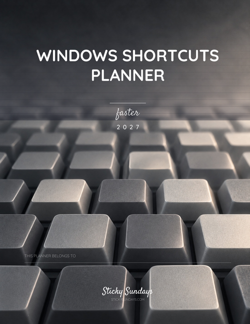 Windows Shortcuts Planner 2027 cover