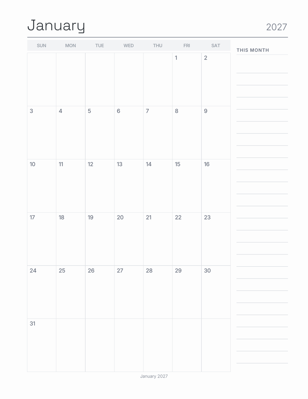Windows Shortcuts Planner 2027 — sample page 5