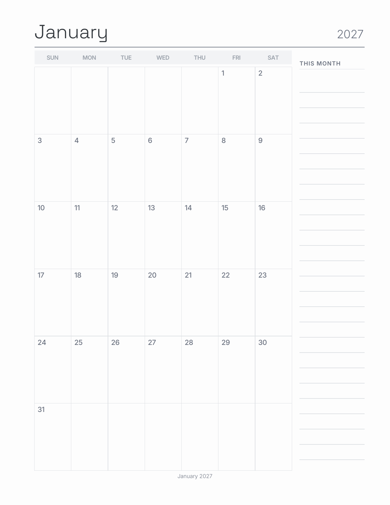 Windows Shortcuts Planner 2027 — sample page 5