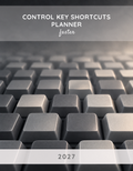 Control Key Shortcuts Planner 2027 cover