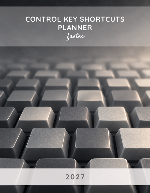 Control Key Shortcuts Planner 2027 cover