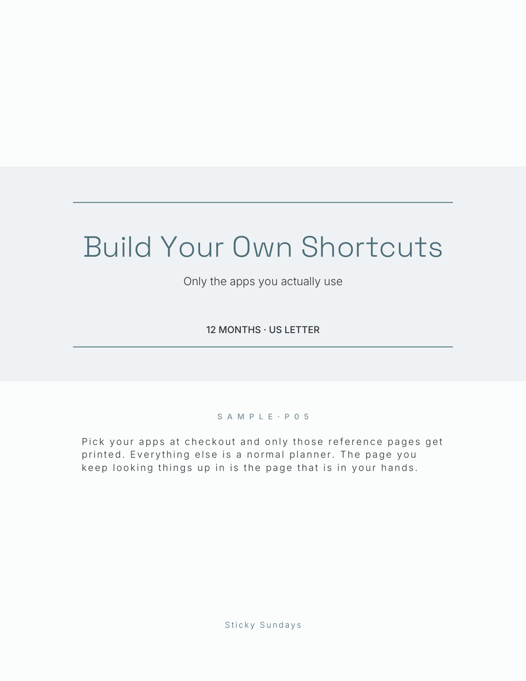 Build Your Own Shortcuts Planner 2027 cover