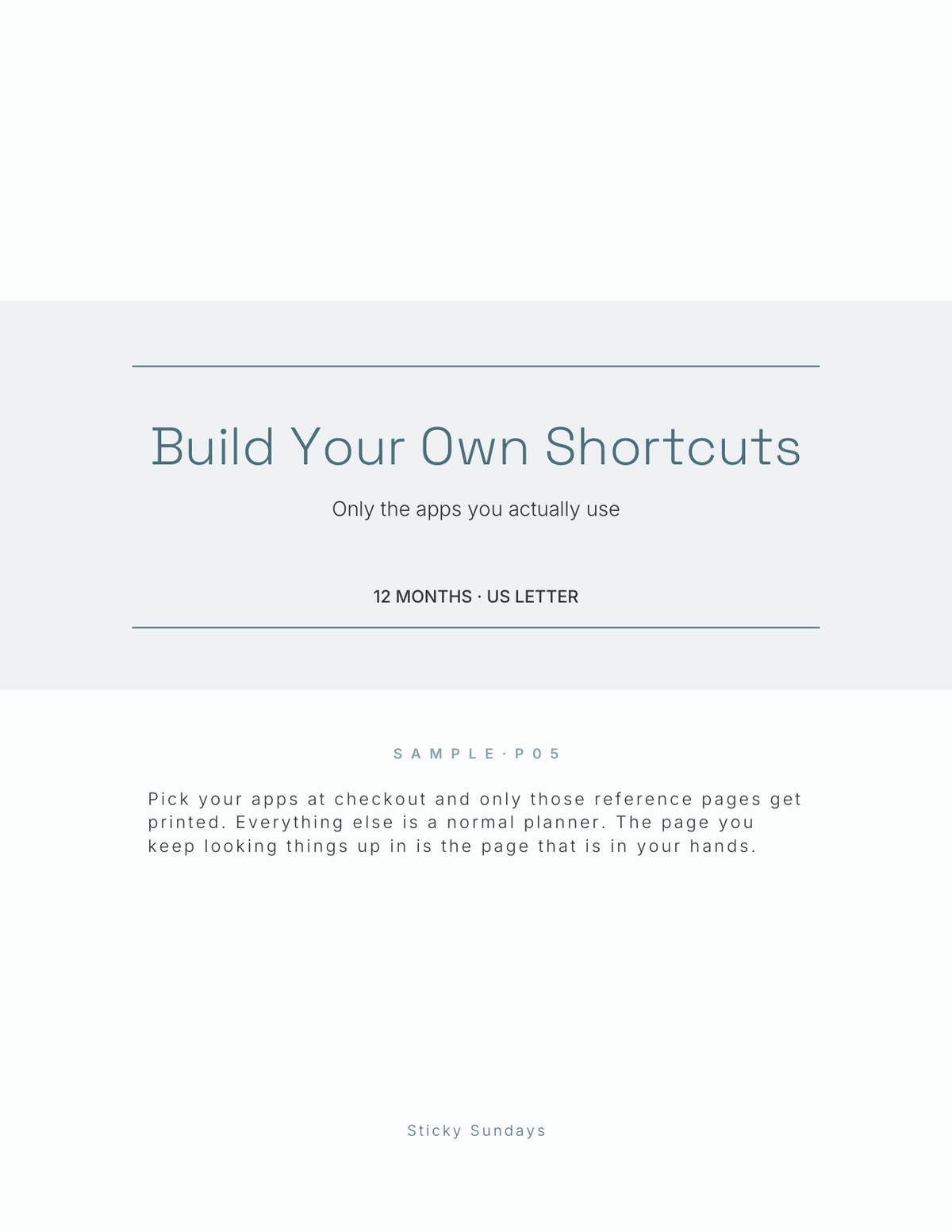Build Your Own Shortcuts Planner 2027 cover