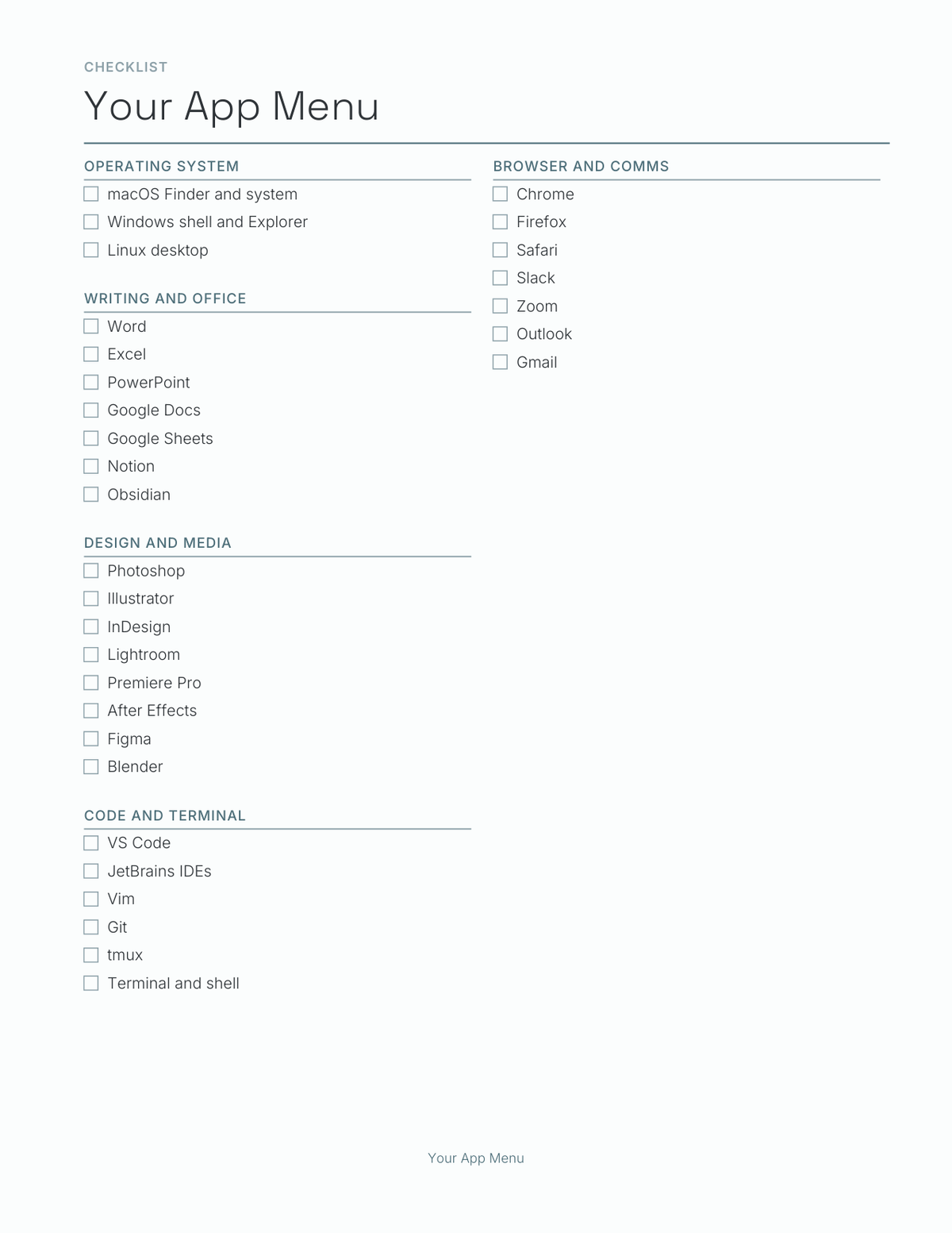 Build Your Own Shortcuts Planner 2027 — sample page 3