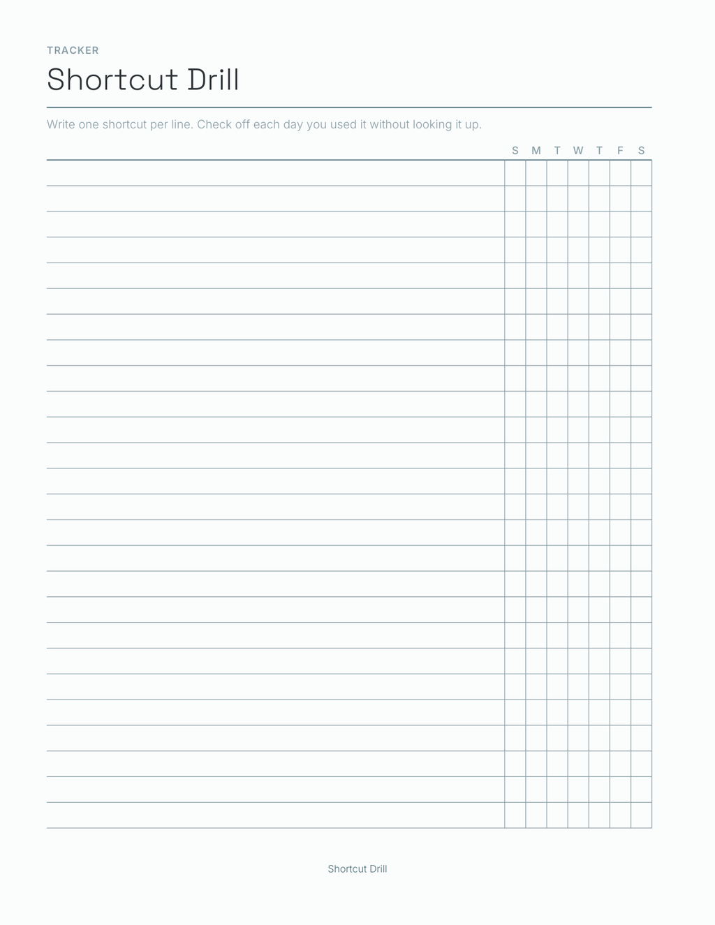 Build Your Own Shortcuts Planner 2027 — sample page 4