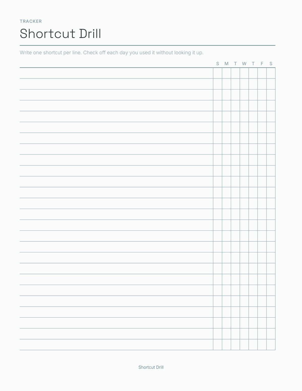 Build Your Own Shortcuts Planner 2027 — sample page 4