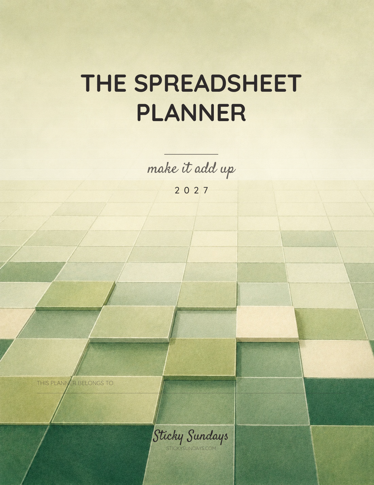 The Spreadsheet Planner 2027 cover