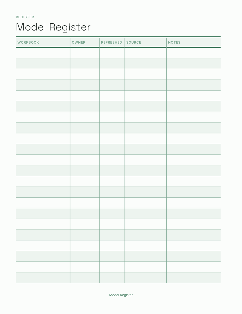 The Spreadsheet Planner 2027 — sample page 4