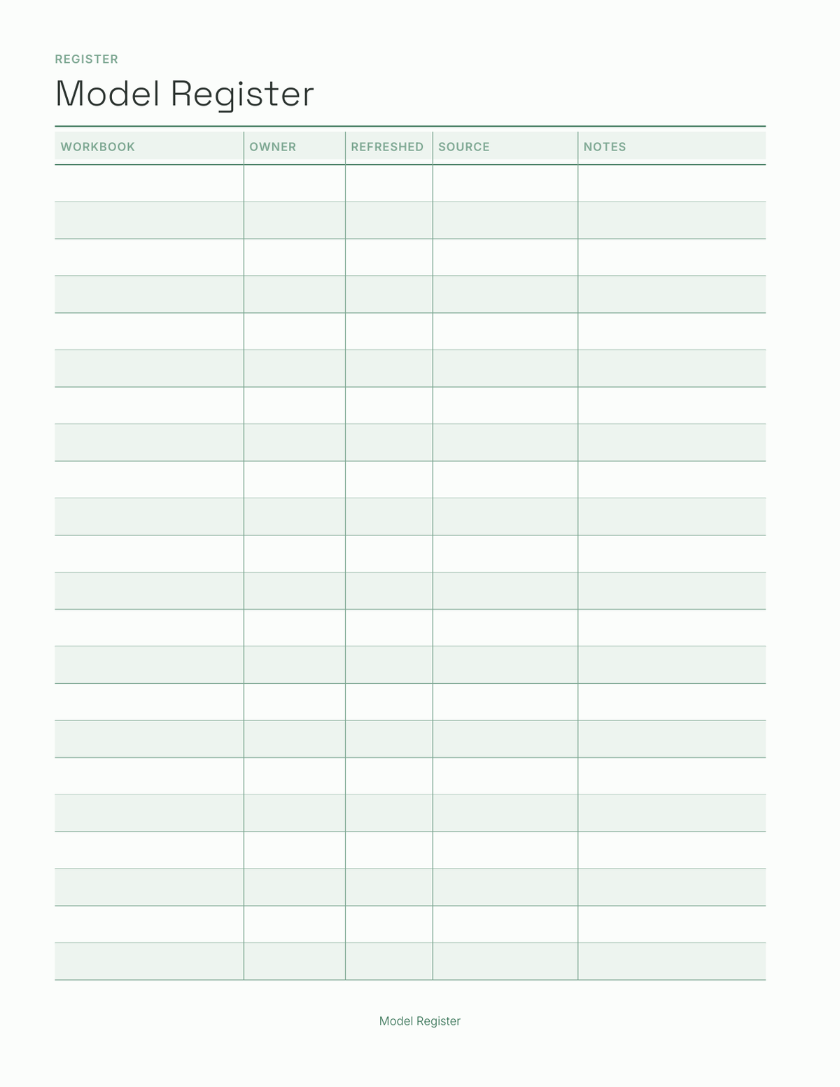 The Spreadsheet Planner 2027 — sample page 4