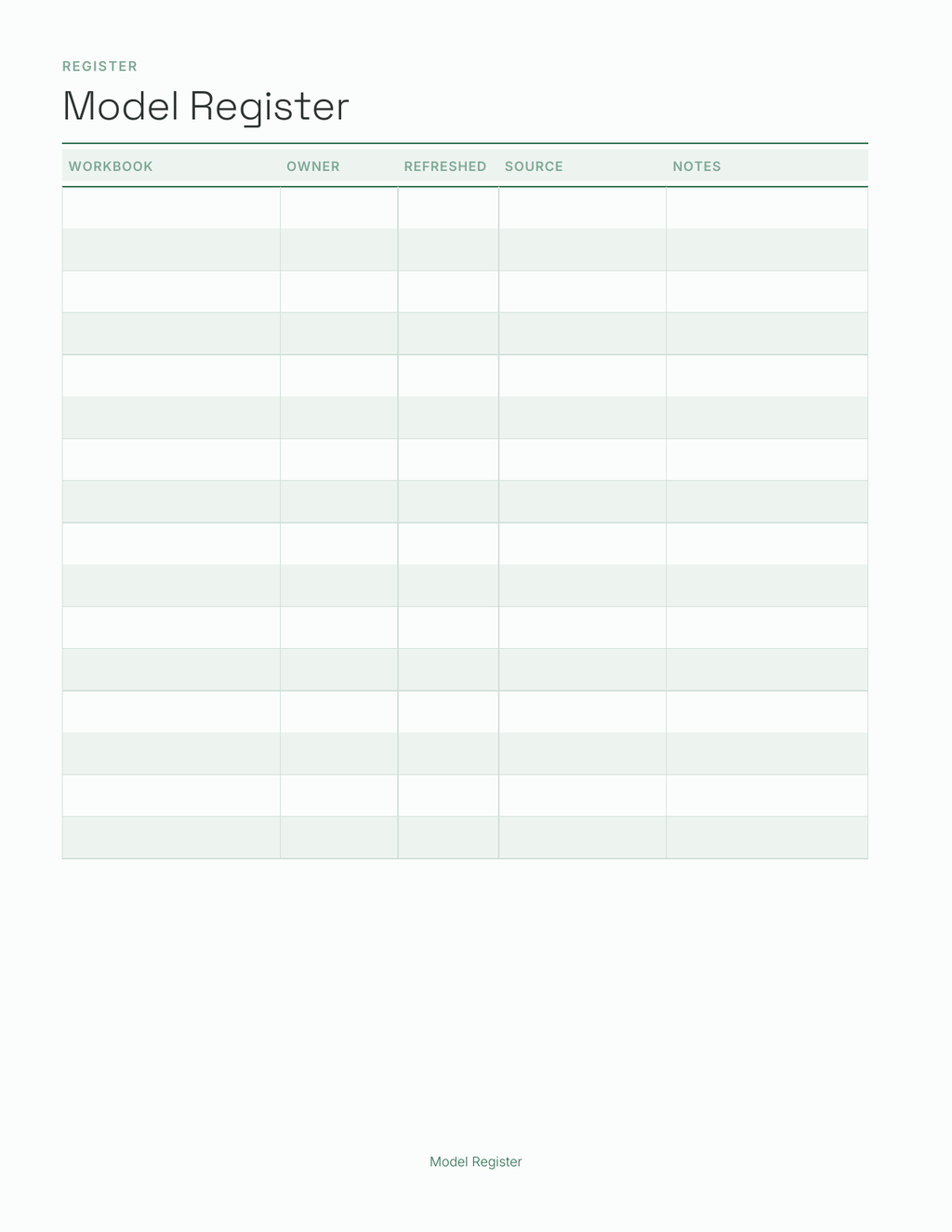 The Spreadsheet Planner 2027 — sample page 4