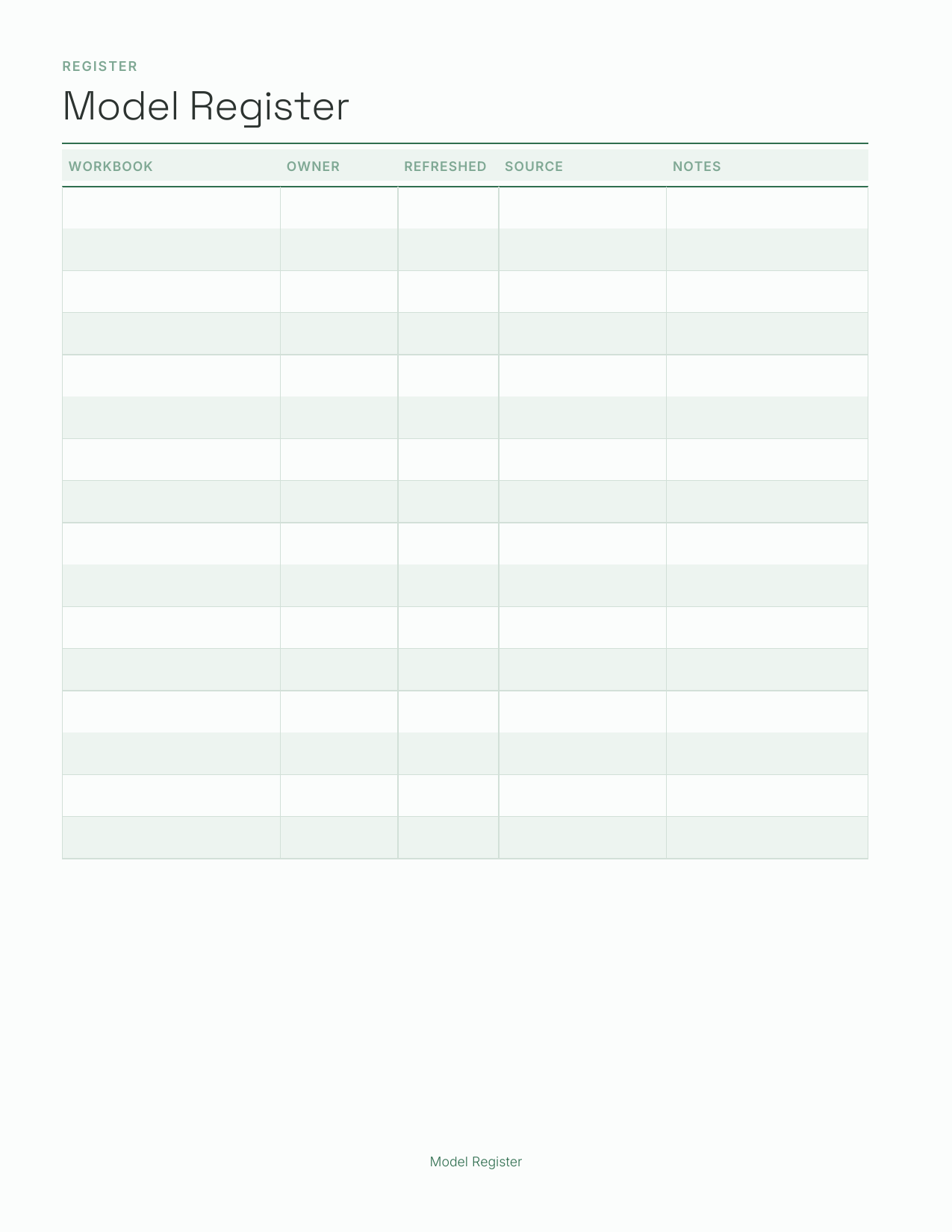 The Spreadsheet Planner 2027 — sample page 4