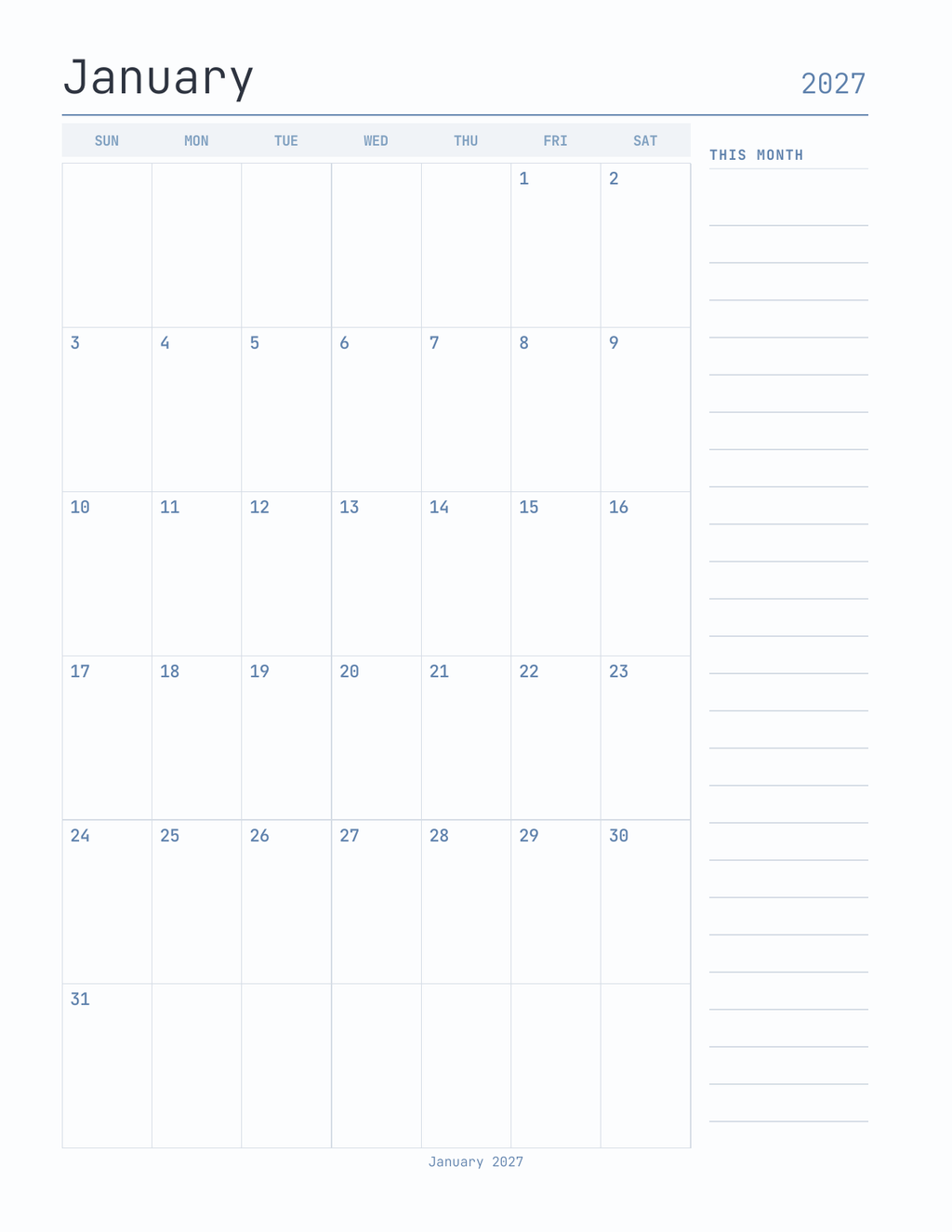 The Developer's Planner 2027 — sample page 6