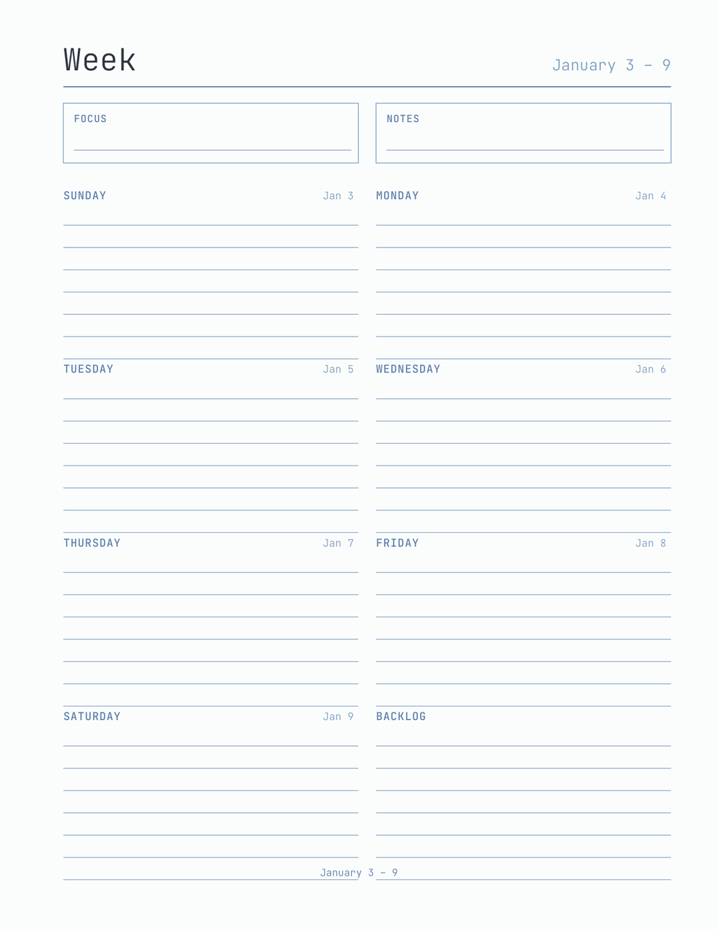 The Developer's Planner 2027 — sample page 7