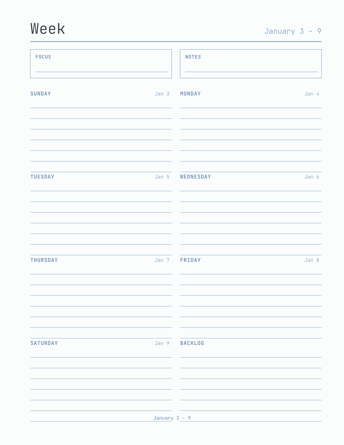 The Developer's Planner 2027 — sample page 7