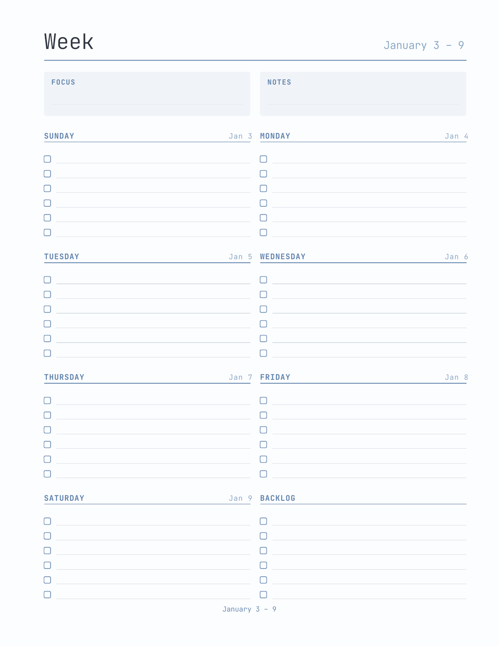 The Developer's Planner 2027 — sample page 7