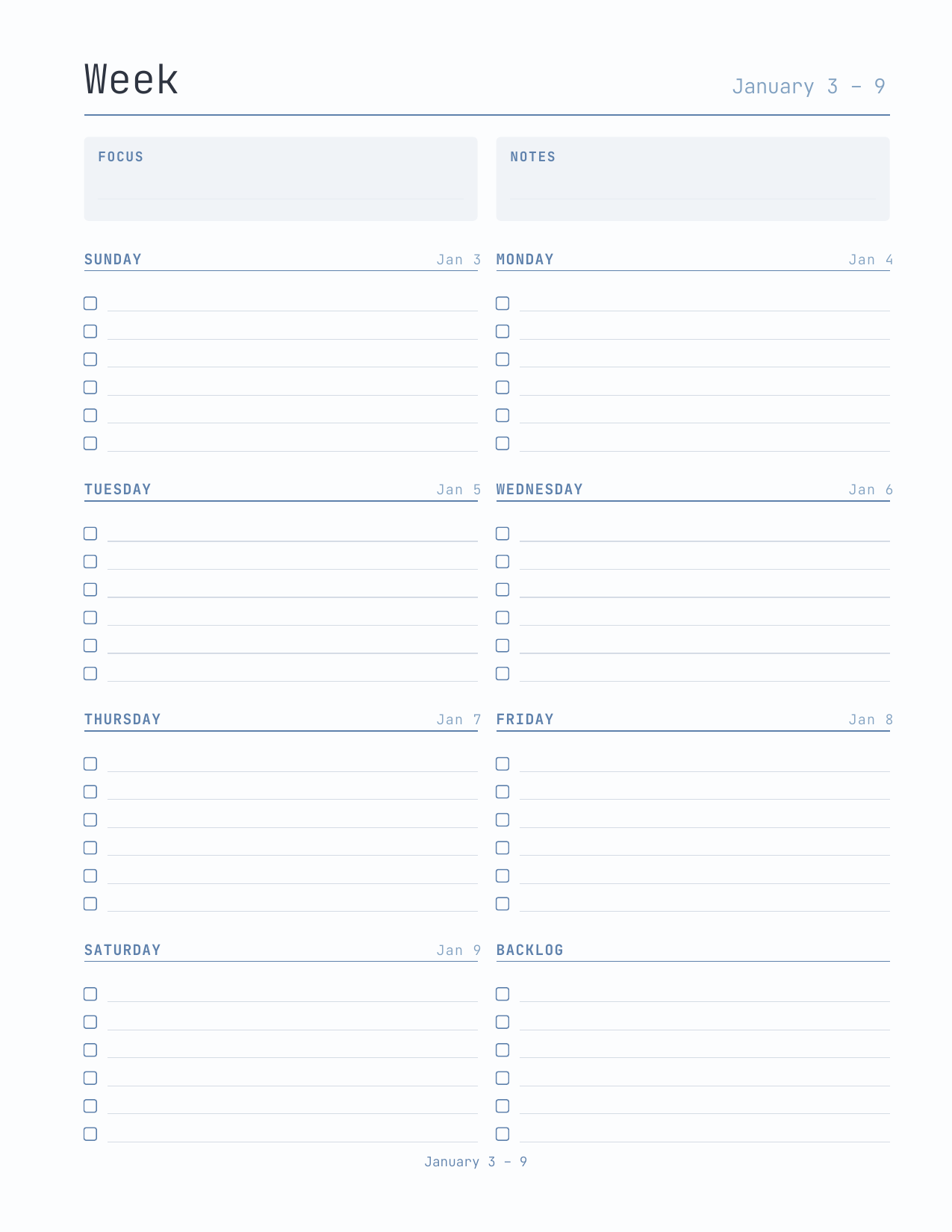 The Developer's Planner 2027 — sample page 7