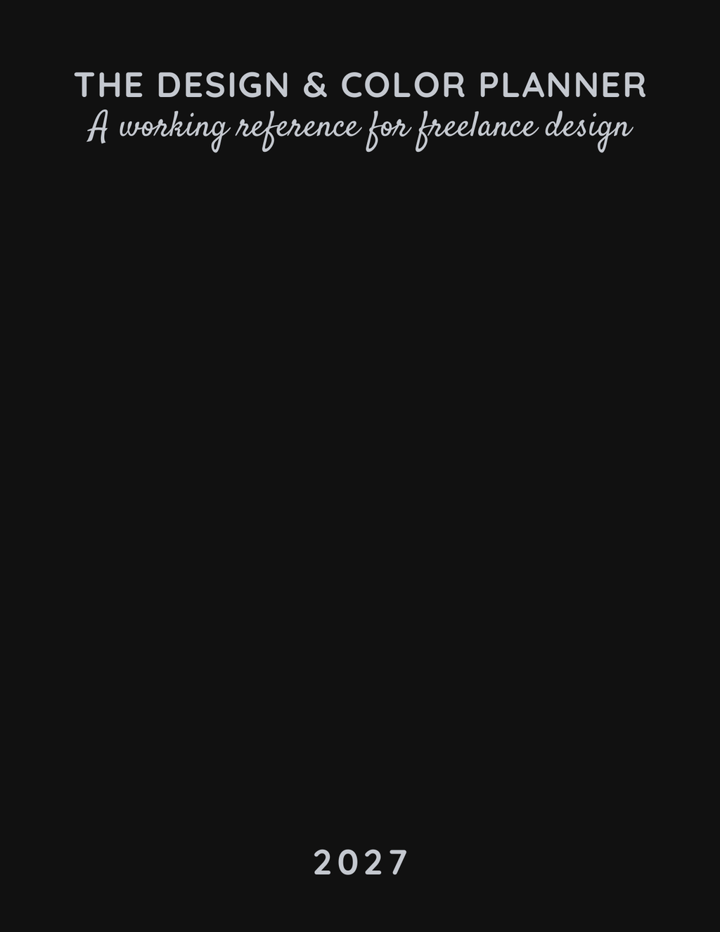 The Design & Color Planner 2027 front cover