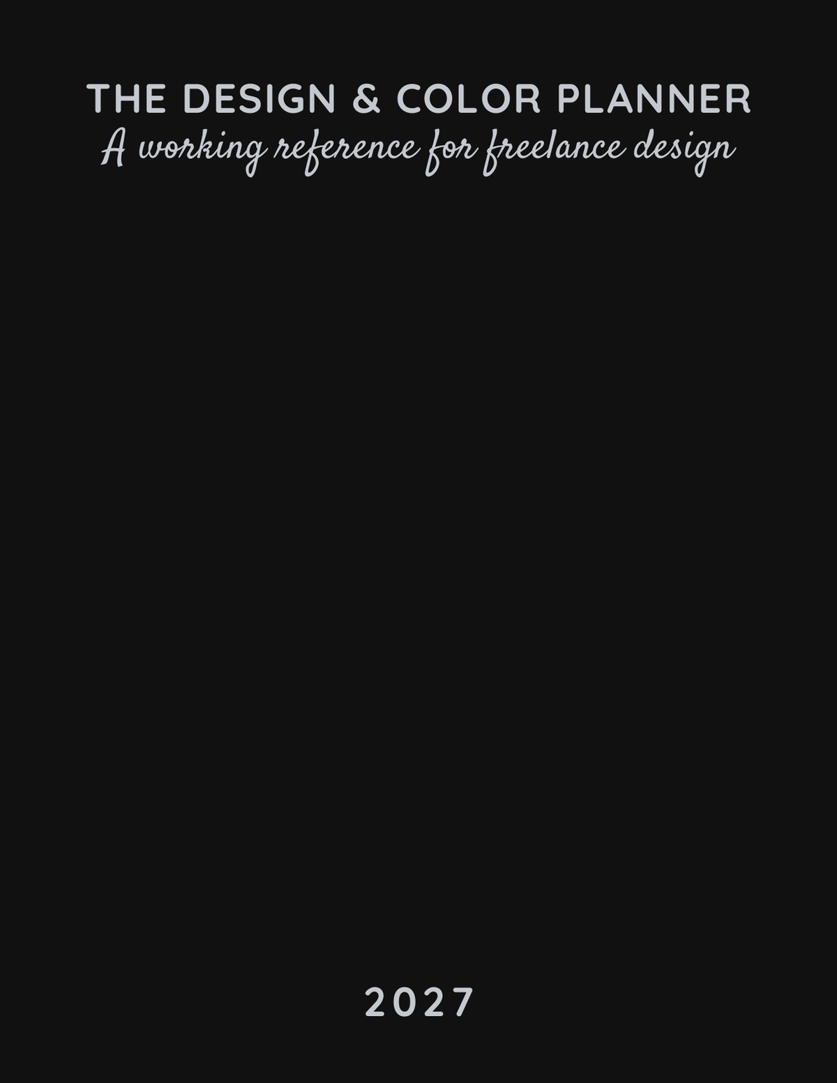 The Design & Color Planner 2027 front cover