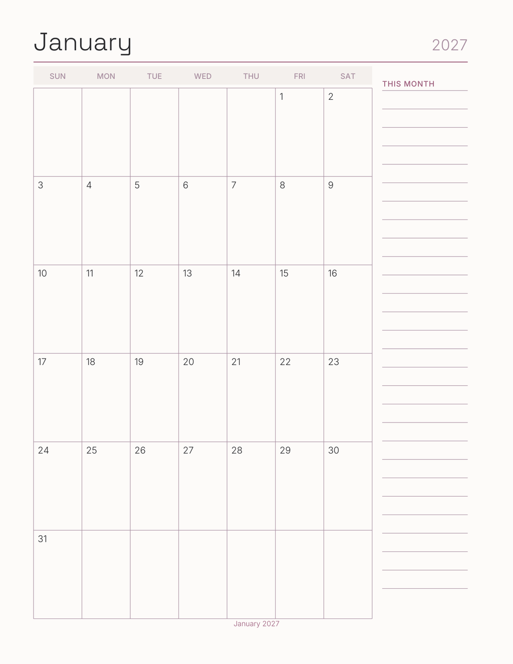 The Design & Color Planner 2027 — sample page 6