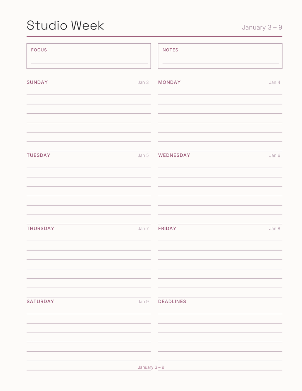 The Design & Color Planner 2027 — sample page 7