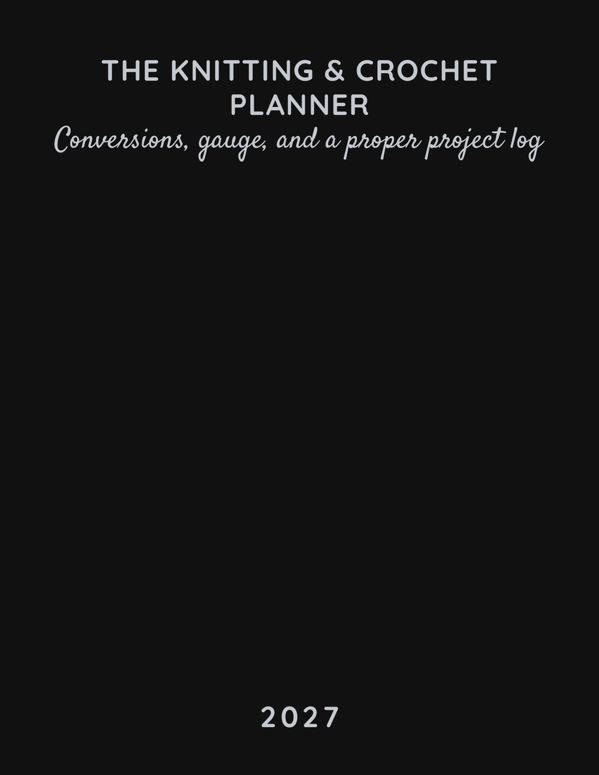 The Knitting & Crochet Planner 2027 front cover