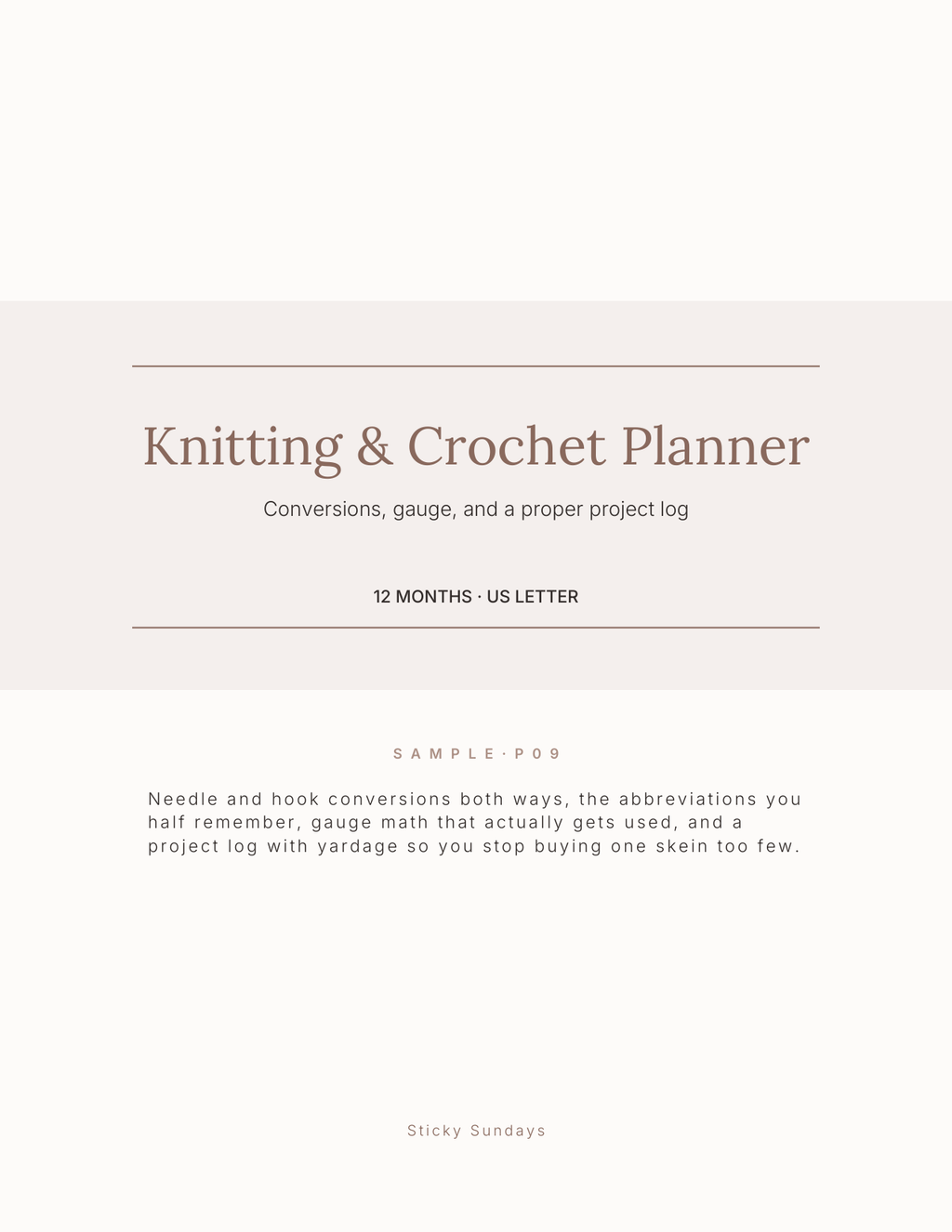 The Knitting & Crochet Planner 2027 cover