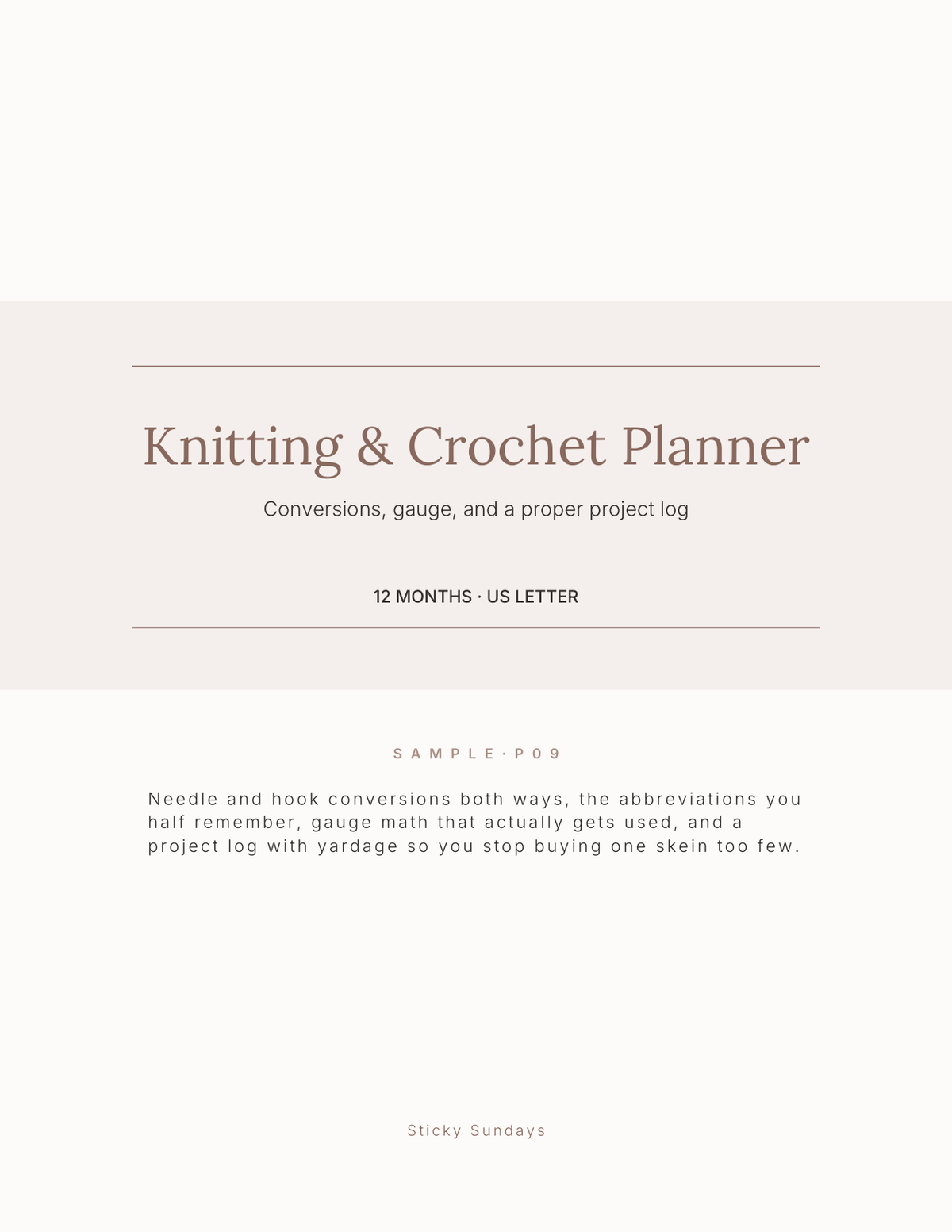 The Knitting & Crochet Planner 2027 cover