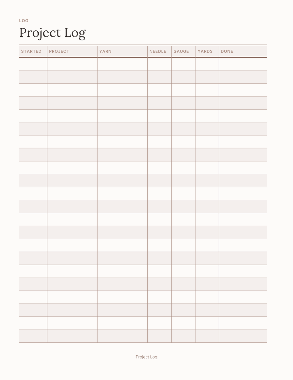 The Knitting & Crochet Planner 2027 — sample page 4