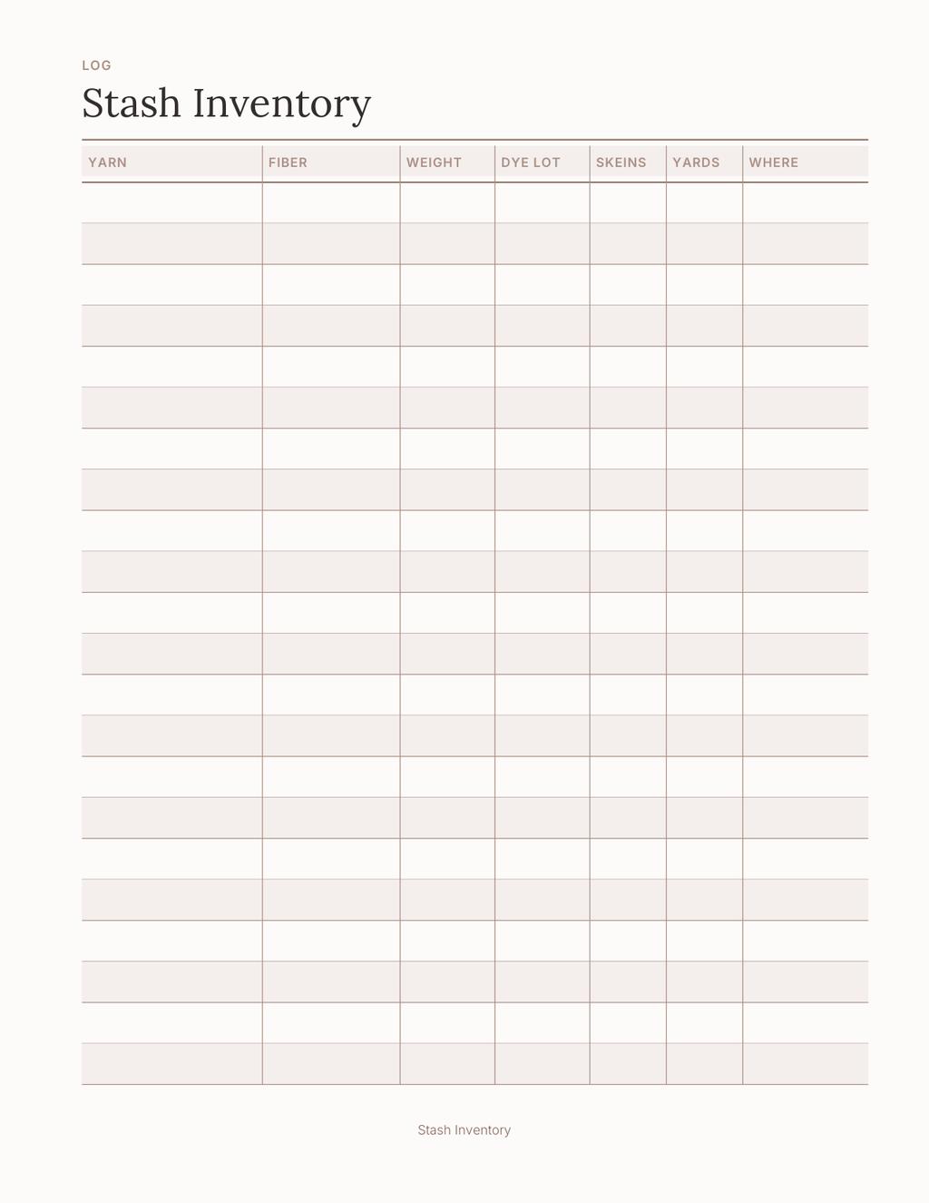 The Knitting & Crochet Planner 2027 — sample page 5