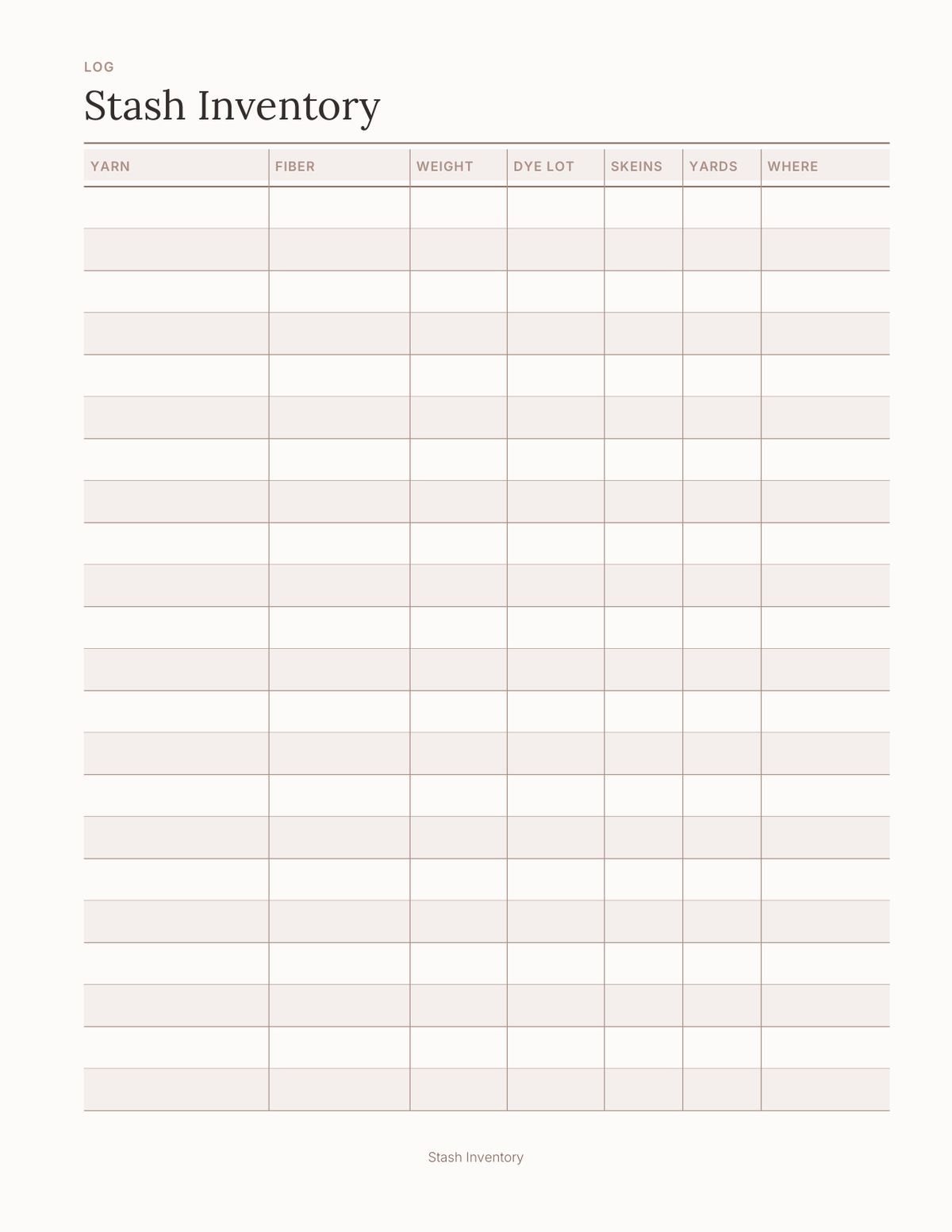 The Knitting & Crochet Planner 2027 — sample page 5