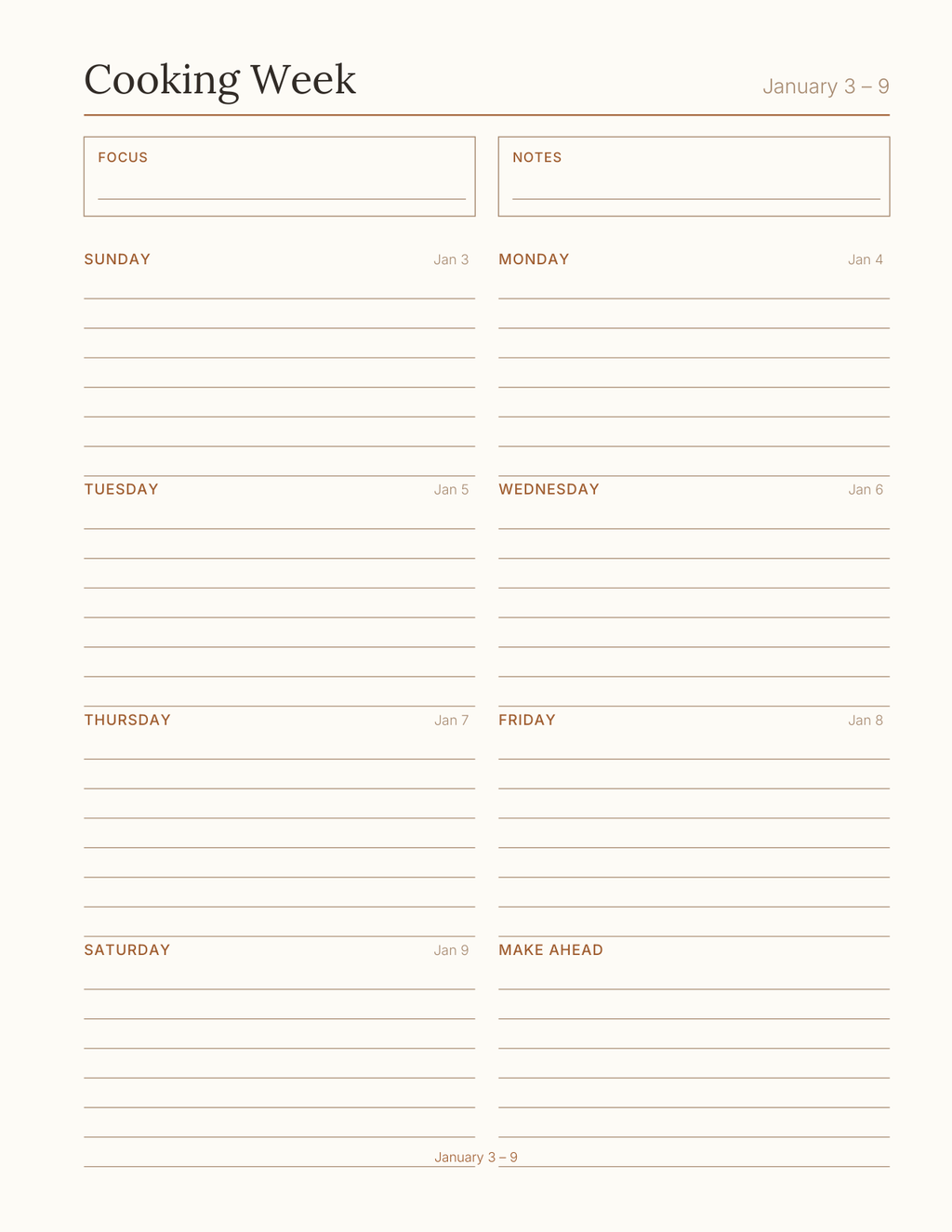 The Kitchen Planner 2027 — sample page 7
