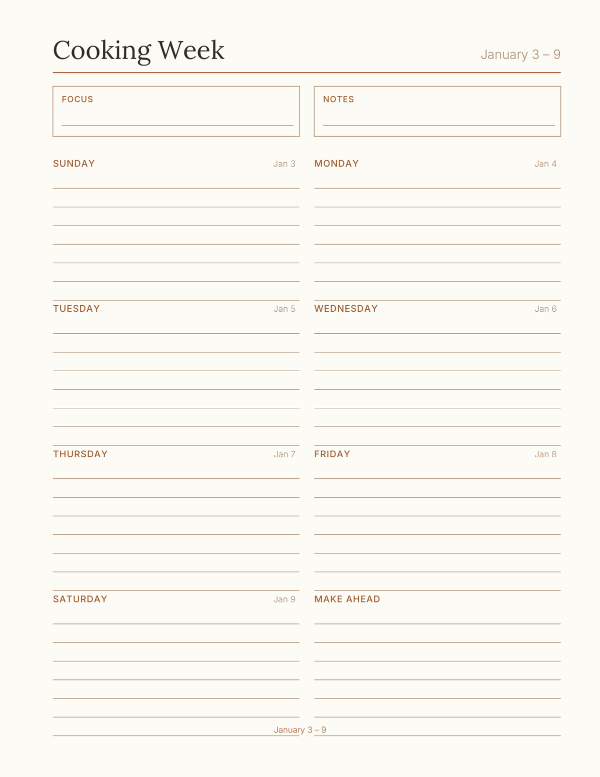 The Kitchen Planner 2027 — sample page 7