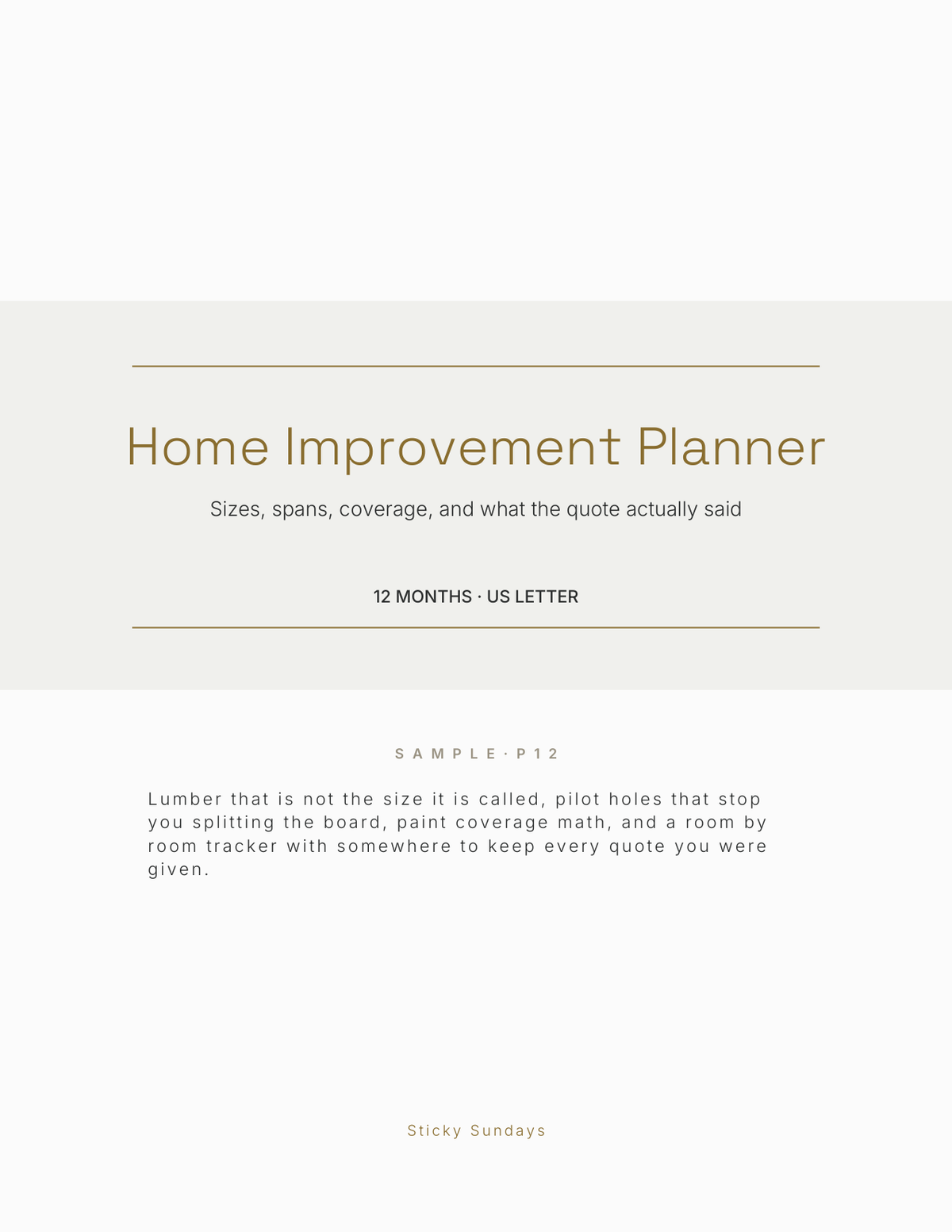 The Home Improvement Planner 2027 cover