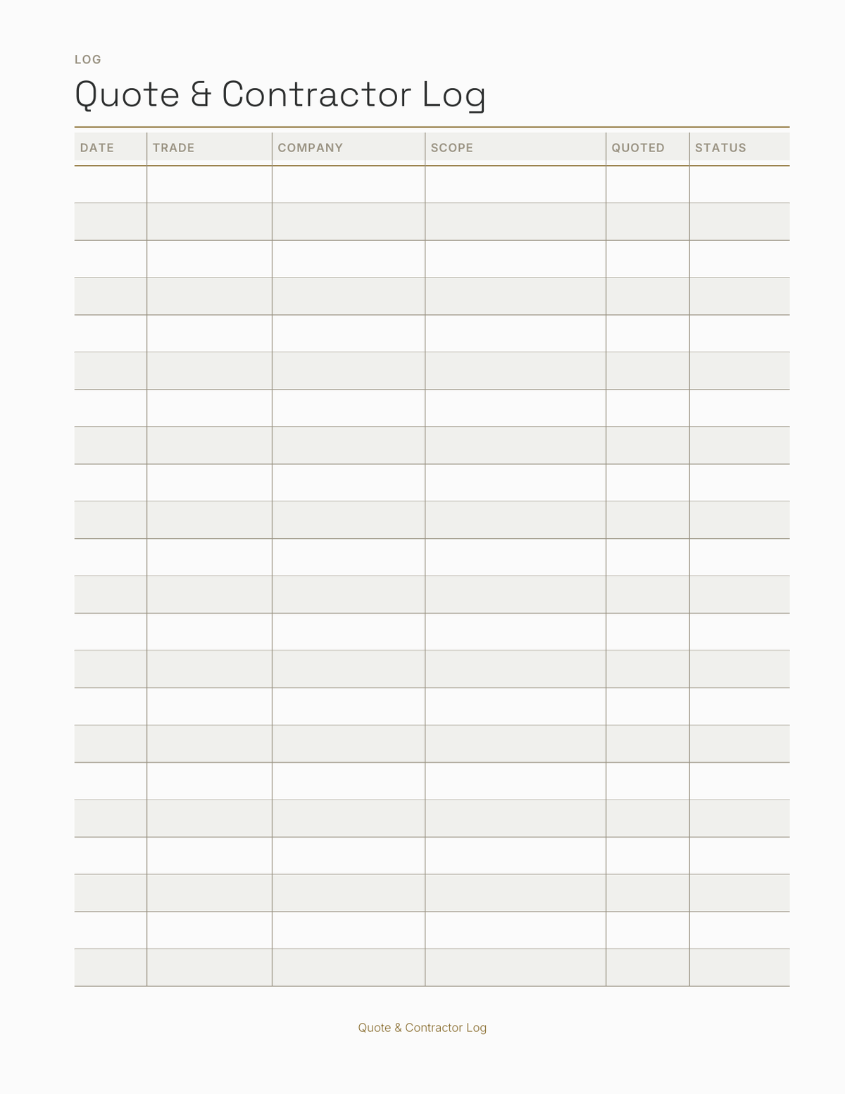 The Home Improvement Planner 2027 — sample page 3