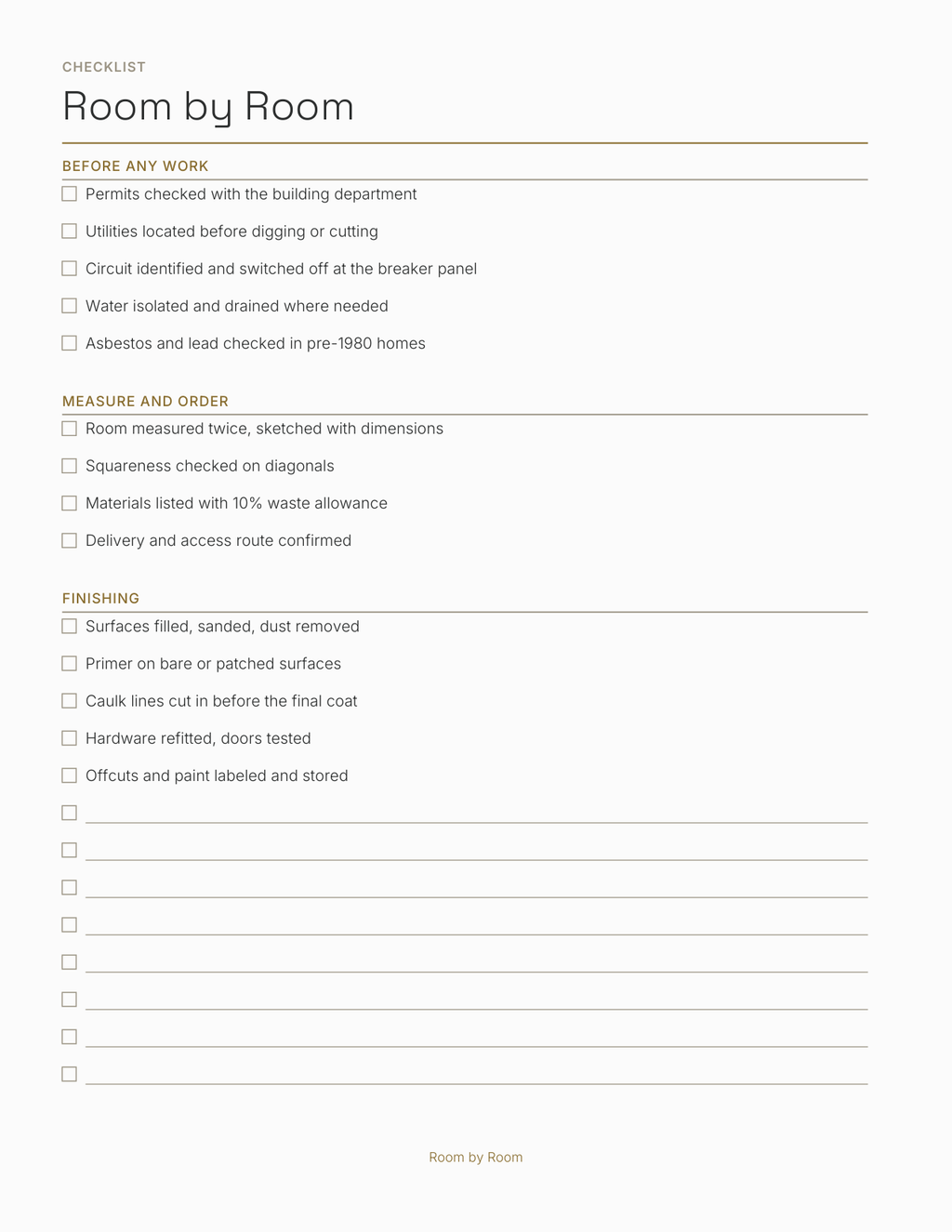 The Home Improvement Planner 2027 — sample page 4