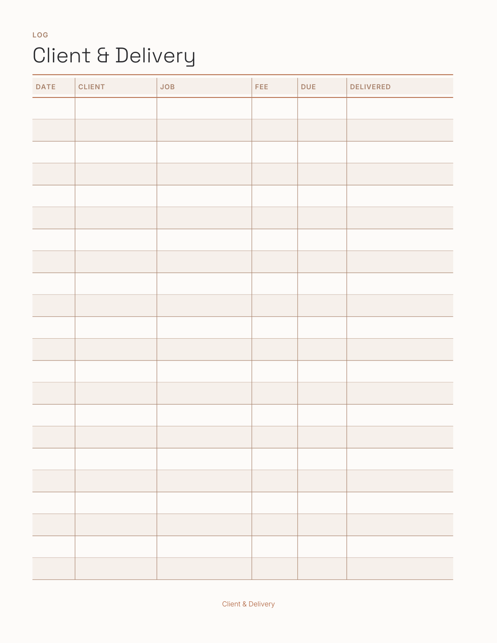 The Photography Planner 2027 — sample page 4