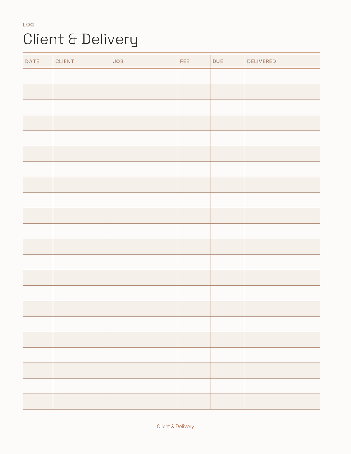 The Photography Planner 2027 — sample page 4