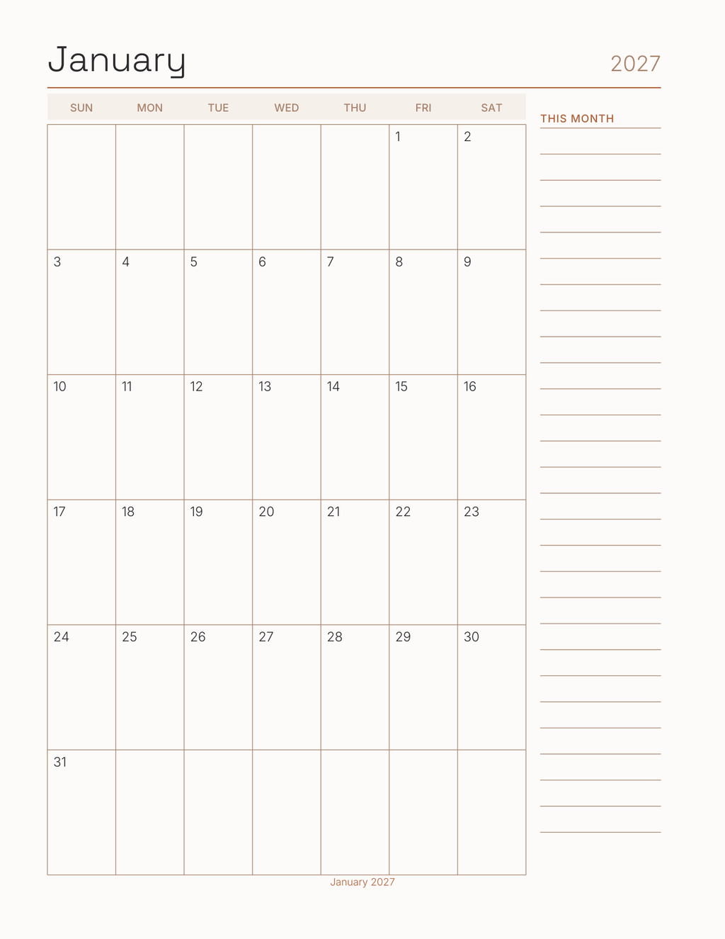 The Photography Planner 2027 — sample page 6