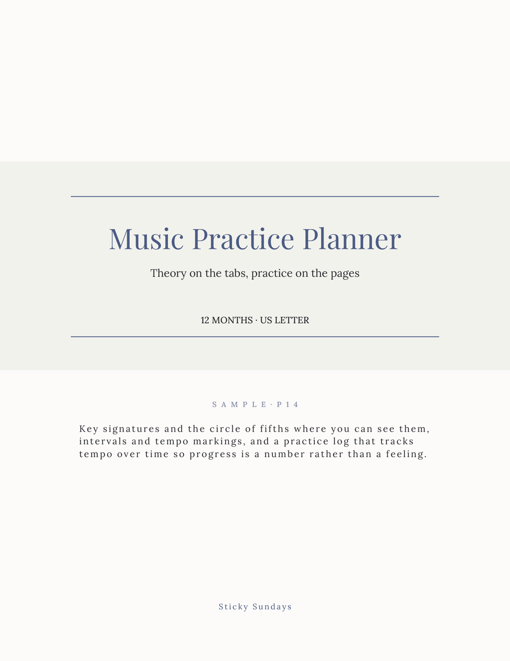 The Music Practice Planner 2027 cover