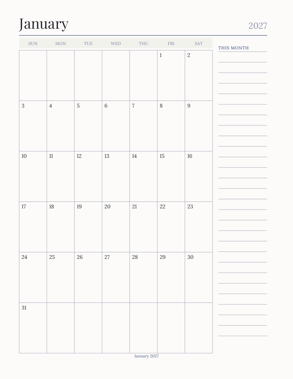 The Music Practice Planner 2027 — sample page 6